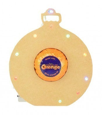 18mm Freestanding Christmas Bauble Terry's Chocolate Orange Holder with LED Lights